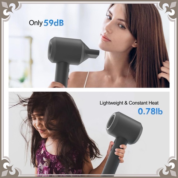 Negative Ionic Hair Blow Dryer High Speed Brushless Motor Hot & Cold Alternating - Picture 7 of 8